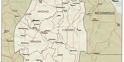 Χάρτης της siteki Σουαζιλάνδη