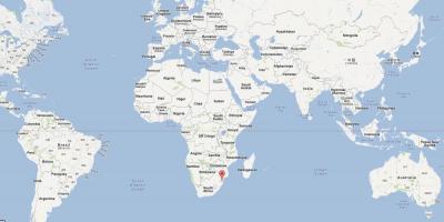 Χάρτης της Σουαζιλάνδης στον κόσμο