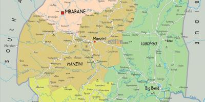 Χάρτης από Σουαζιλάνδη, manzini